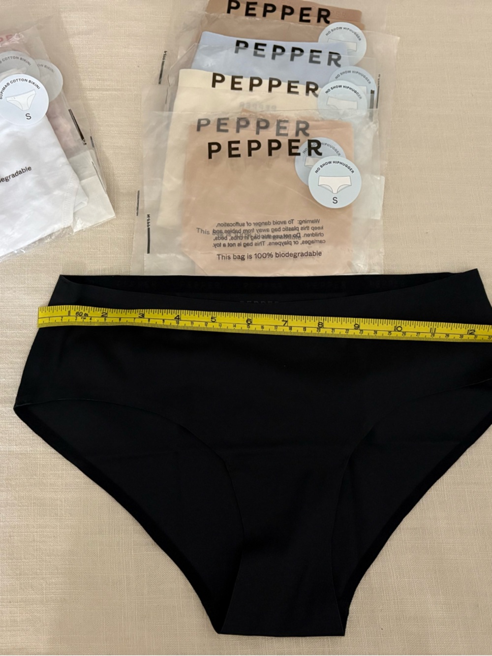 Seamless High-Rise Black Bikini Panty- 5 PACK